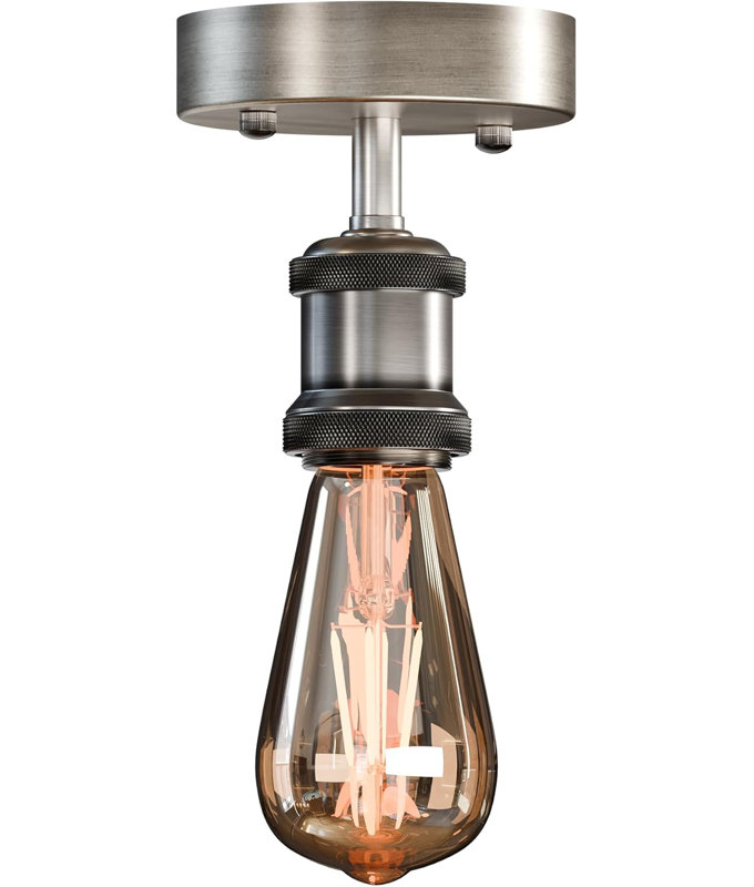 Semi Flush Mount, Satin Nickel
