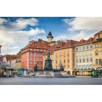 Ville historique de Graz - Photographie sur toile tendue