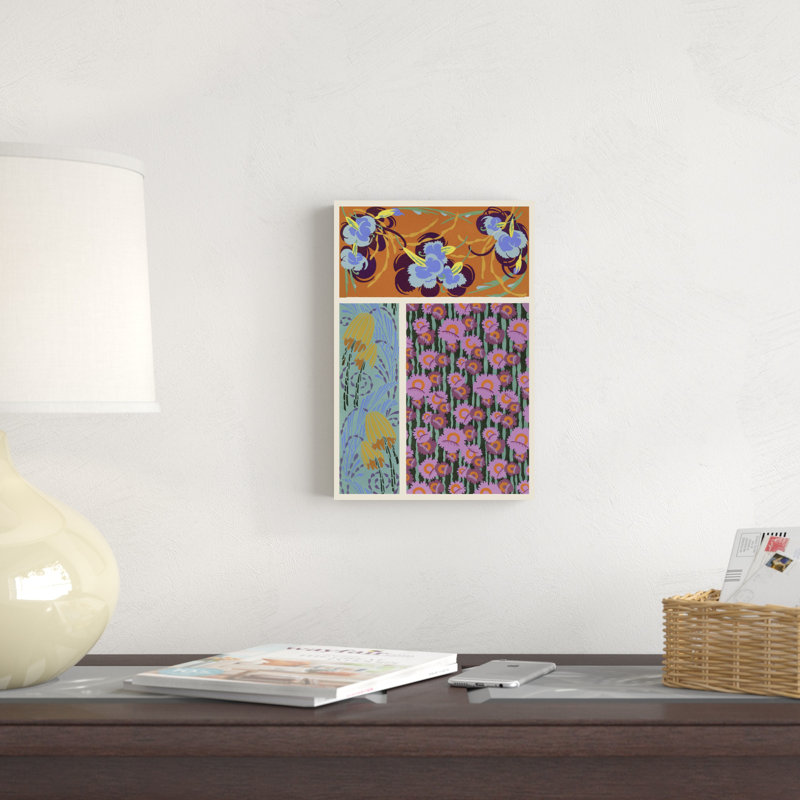 "Art Deco Florals VII" par Baxter Mill, impression sur toile tendue, H 12 po x l 8 po