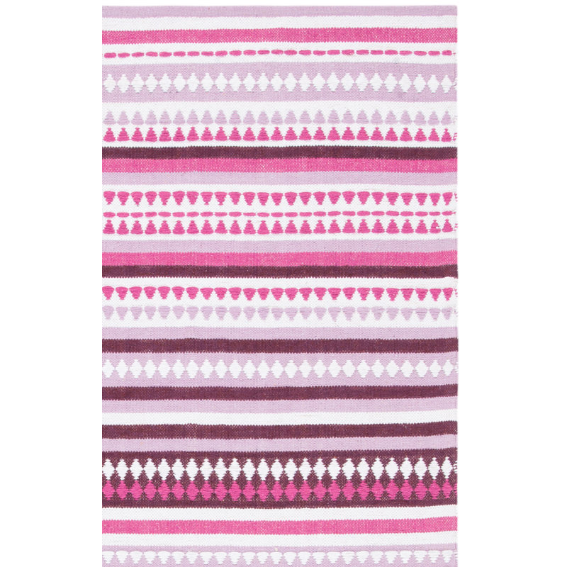Tapis rayé en coton tissé à la main Montauk, Rectangle 8 pi x 10 pi