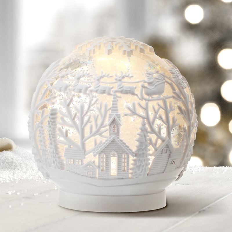 Globe terrestre en hiver