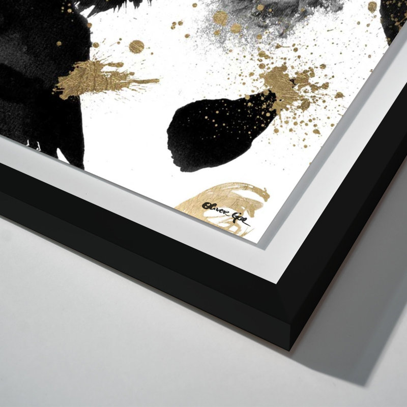 Oliver Gal Belle of the Ball Abstract - Luxury Shadowbox Framed Wall Art, Black, 25.5" H x 37.5" W