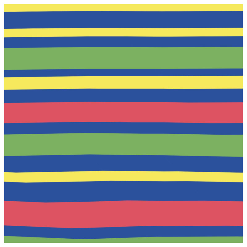 Housses de couette à rayures bleues et jaunes, Lit simple