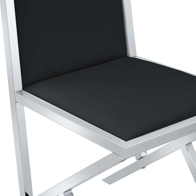 Ensemble de 4 chaises de salle à manger ergonomiques: structure métallique élégante et confort en polyuréthane facile à nettoyer