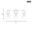 Applique murale de salle de bain Amiliano avec abat-jour transparent-112737954-112737960-112737959