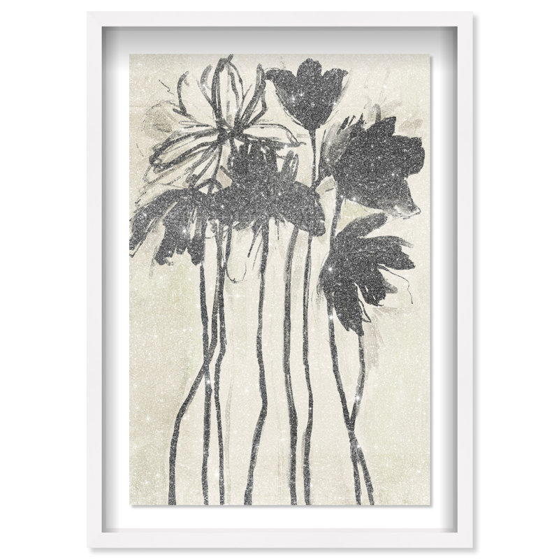 Flower Abstract Studio Shadowbox Floral & Botanical Print by Oliver Gal, Black Frame, 10 x 15, 37.5"H x 25.5"W