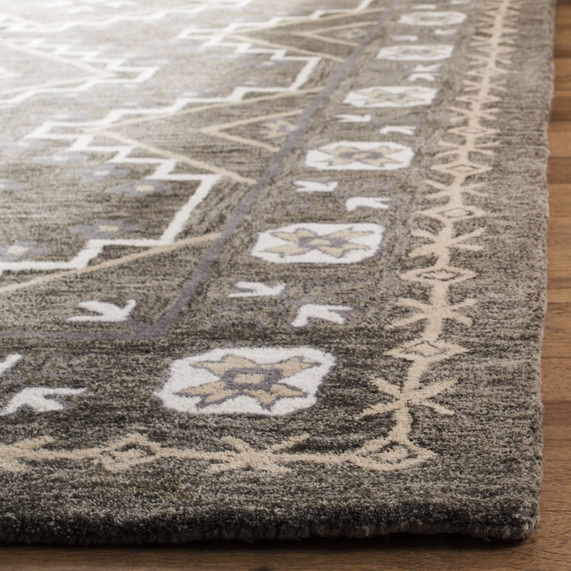 Tapis en laine touffeté à la main Rudra, Rectangle 2 pi 6 po x 4 pi