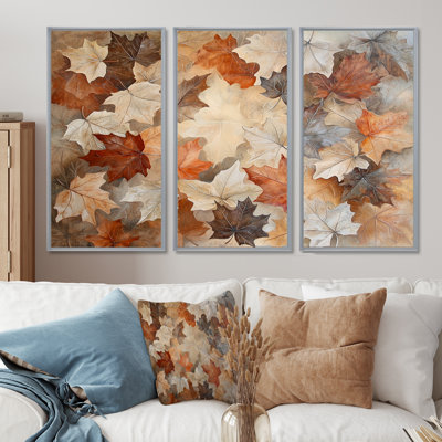 Fallen Leaves In Canada II - Ensemble de décorations murales feuilles