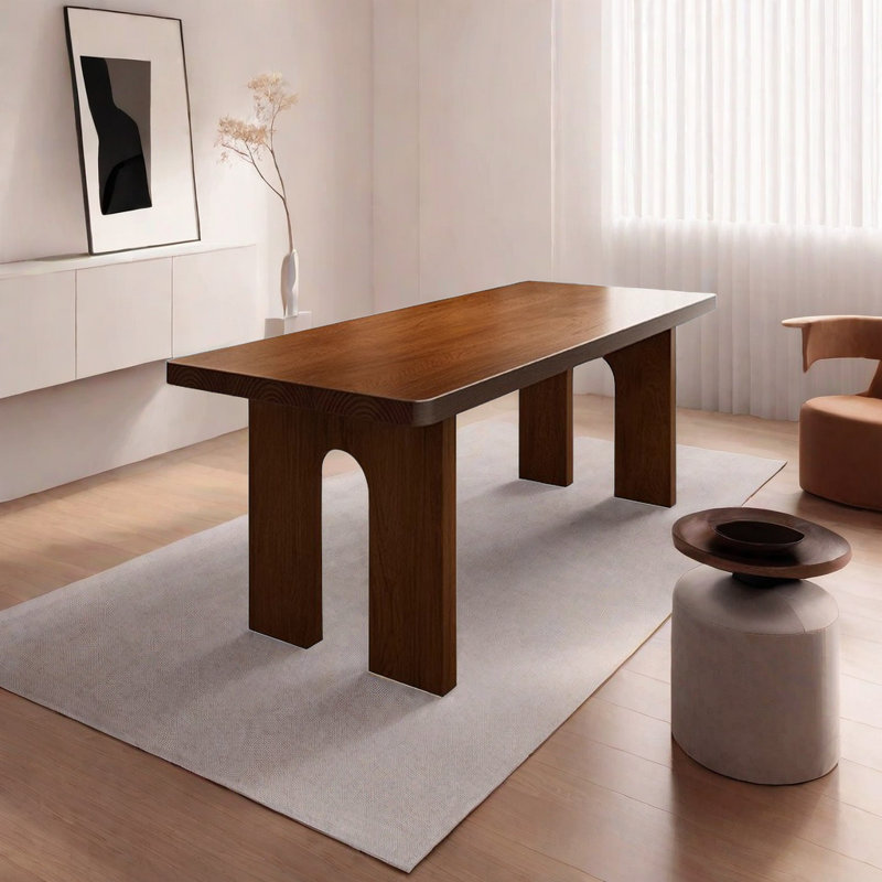 Anijah American style solid wood dining table, 29.5"H x 70.8"L x 31.4"W