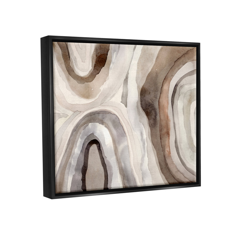 "Soft Geode", art mural encadré par Victoria Barnes, Cadre flottant noir de jais, H 17 po x l 21 po x P 1,7 po