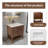 30" Freestanding Bathroom Vanity with Open Shelf, Solid Wood Premium Grade, Sink Base with Top-104076245