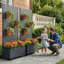 Lit de jardin extérieur surélevé en métal avec treillis-1718204240-1723230832-1718213865
