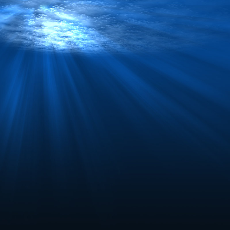 Underwater With Rays - Wrapped Canvas Print, 30cm H x 30cm W x 3.8cm D