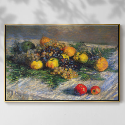 Nature morte encadrée sur toile par Claude Monet