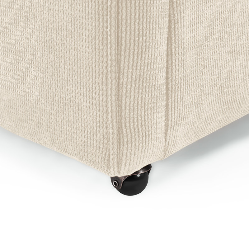 Chaise de baril avec roulettes Belser, Beige