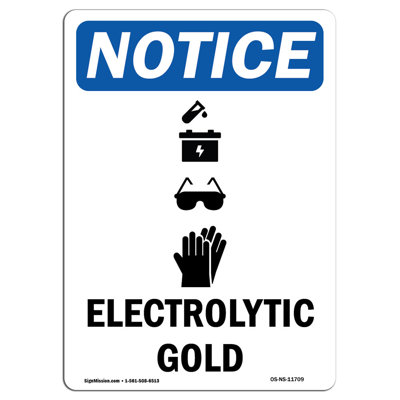 Notice - Electrolytic Gold Sign