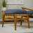 Mid Century Solid Wood Ottoman-120832768