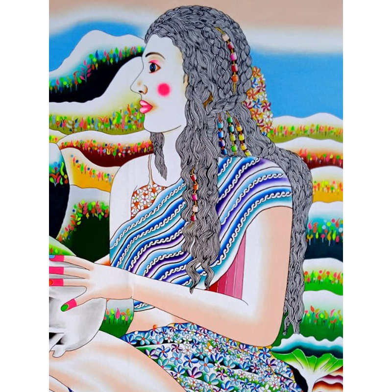 Ragini | Acrylique sur toile | Par Kattakuri Ravi