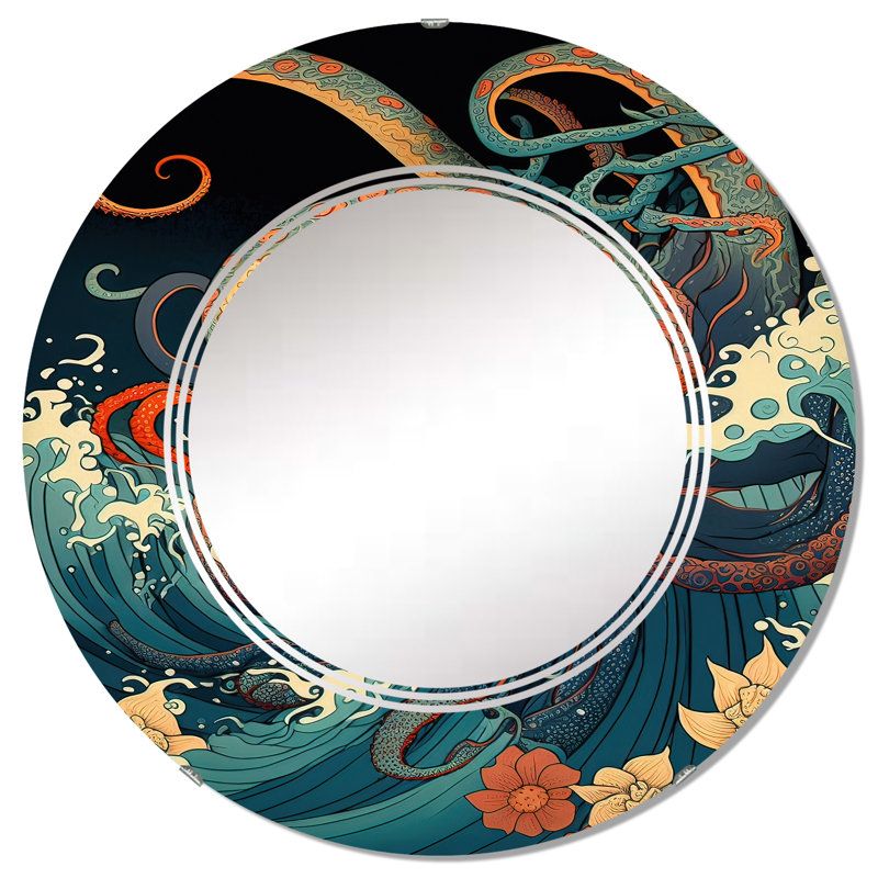 Miroir mural japonais Orabel, 32 po x 32 po