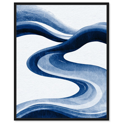 «Prussian Tide II», reproduction d'art sur toile encadrée par Art Remedy, cadre noir, 16 x 20