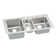 Lustertone 43" L x 22" W Triple Basin Drop-in Kitchen Sink with Faucet Kit