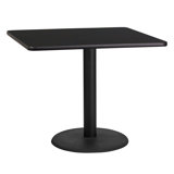 Jack Square Laminate Table Top with Round Table Height Base