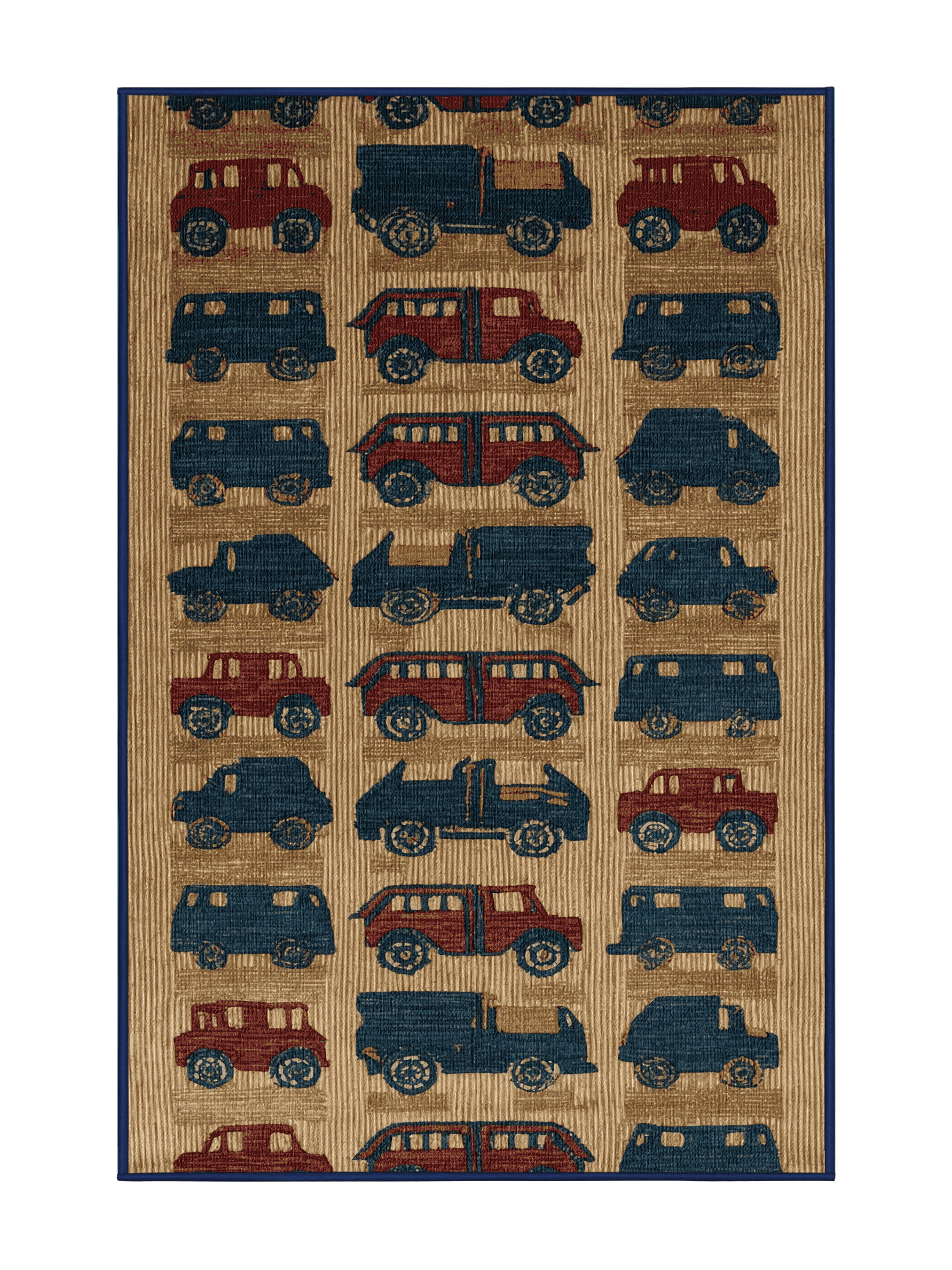 Transportation Rug One Allium Way® Machine Washable Transportation Purple Area Rug | Wayfair