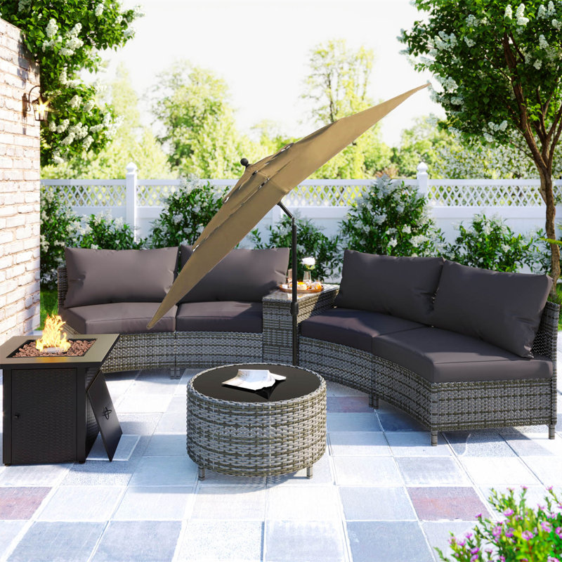 Lilyanna Market Parasol, Taupe