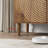 Walnut Wood Buffet Cabinet with Line Groove Design and Adjustable Partition