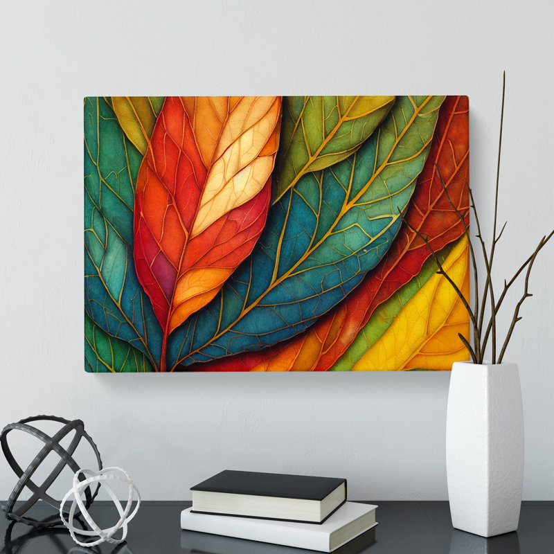 Leaf Layers - Wrapped Canvas Print, 35cm H x 50cm W x 3cm D