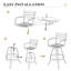 Tabourets de bar pivotants en aluminium avec coussin Sunbrella-896236594