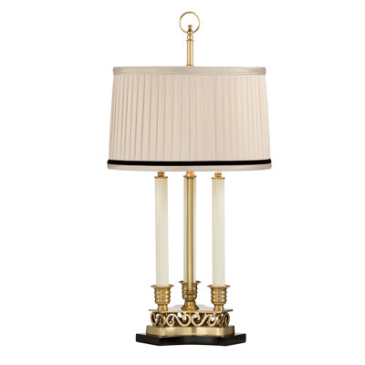 Lampe de table en laiton antique 27,75 po Heritage