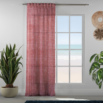 Linen Sheer Single Curtain Panel