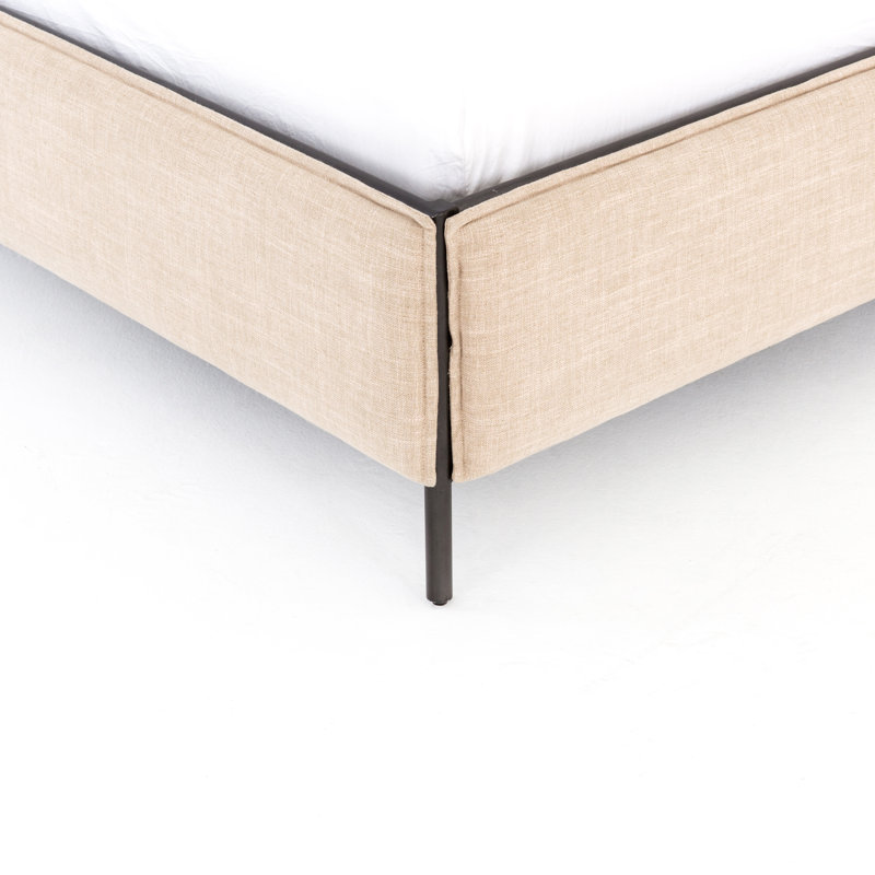 Leigh Upholstered Bed, Palm Ecru, Queen