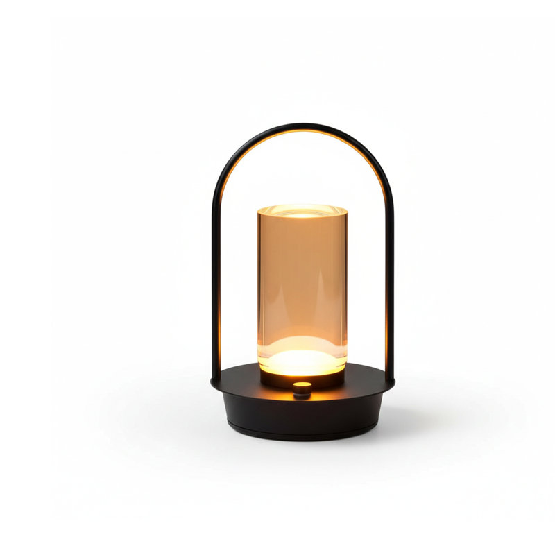 18cm Battery Powered Outdoor Lantern, Black
