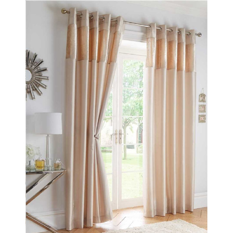 Lindbergh Room Darkening Curtain Panel Pair, Oyster, 229 W x 229 D cm