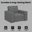 Canapé vidaXL gris foncé tissu 23,6 po-57956710-57956711