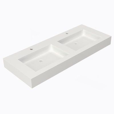 Lavabo de salle de bain à surface solide en pierre de pierre