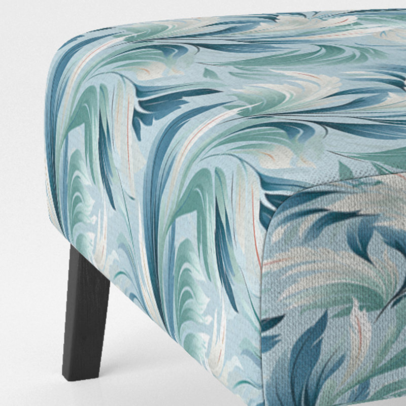 Fauteuil de chambre rembourré de style tropical Azure Azure