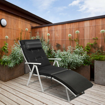 Chaise longue inclinable 70 po avec coussins Vaiga