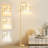 64.1'' Silver Floor Lamp Metal Modern Standing Lamp for Living Room-2009579348