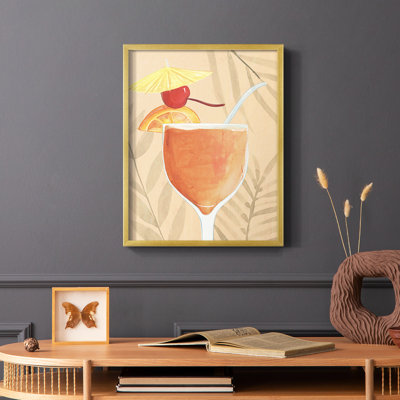 Tropical Cocktail I Framed Print - Solid Wood