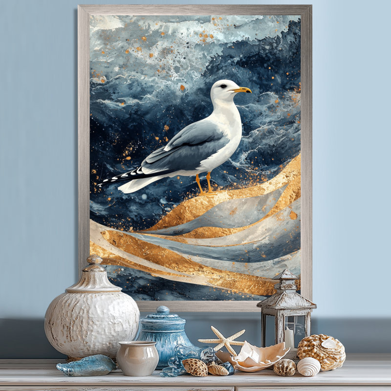 Myzejen - animaux, art mural sur toile, H 32 po x l 16 po, Reproduction encadrée d'une seule photo, Argent argent