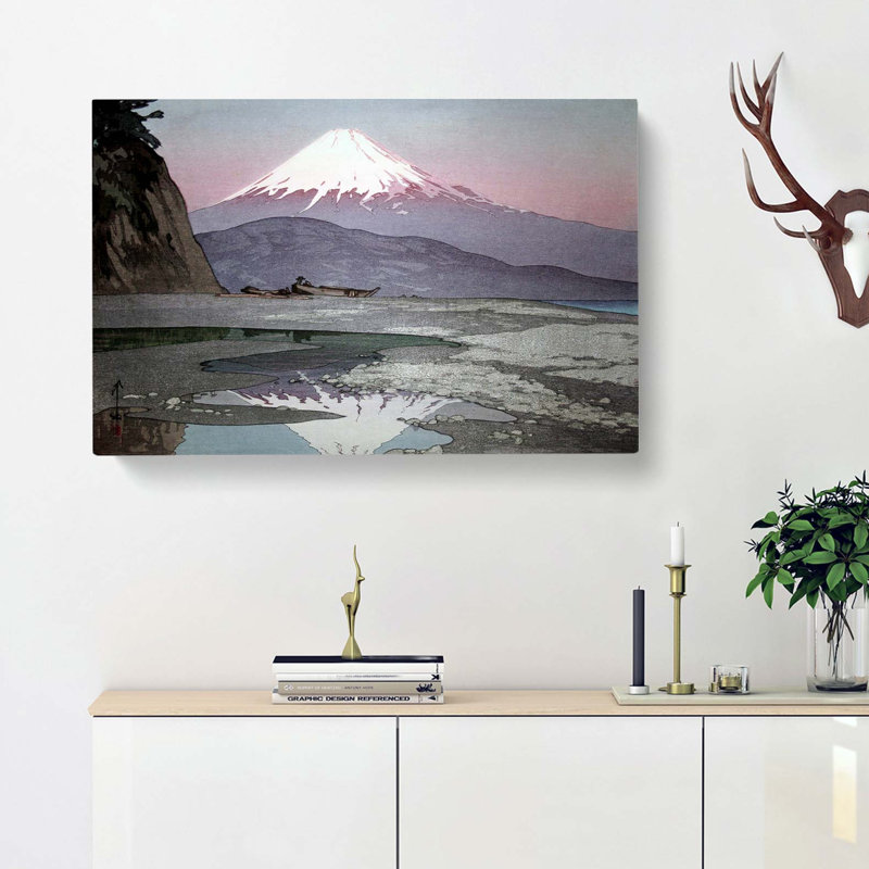 Fujiyama From Okitsu by Hiroshi Yoshida - Wrapped Canvas, 35cm H x 50cm W x 3cm D
