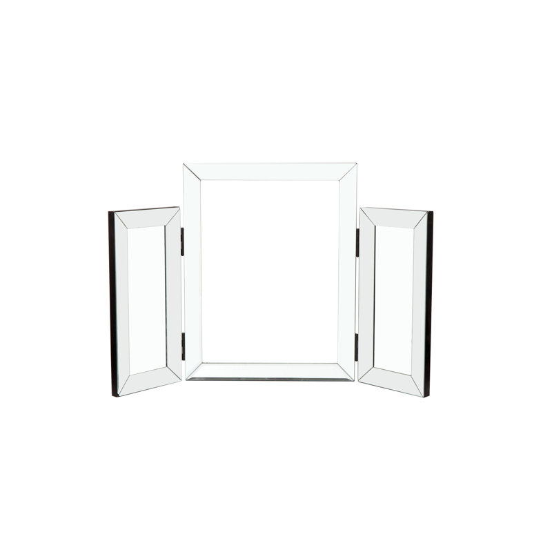 Mountain Shaped Mirror 31X20", Contemporary & Classy, Frame, For Bedroom, Living Room, Entryway Rectangular Folding Mirror, 31"X20", Framed, Stylish For Wall Decoration