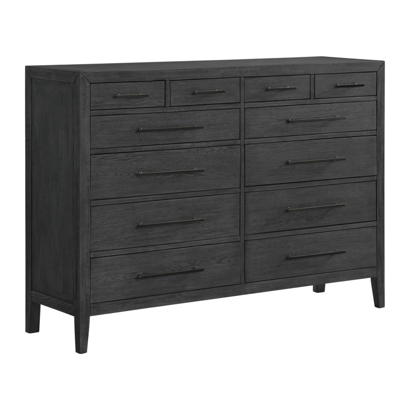 Brentson 60 " W 12 - Drawer Dresser, Black