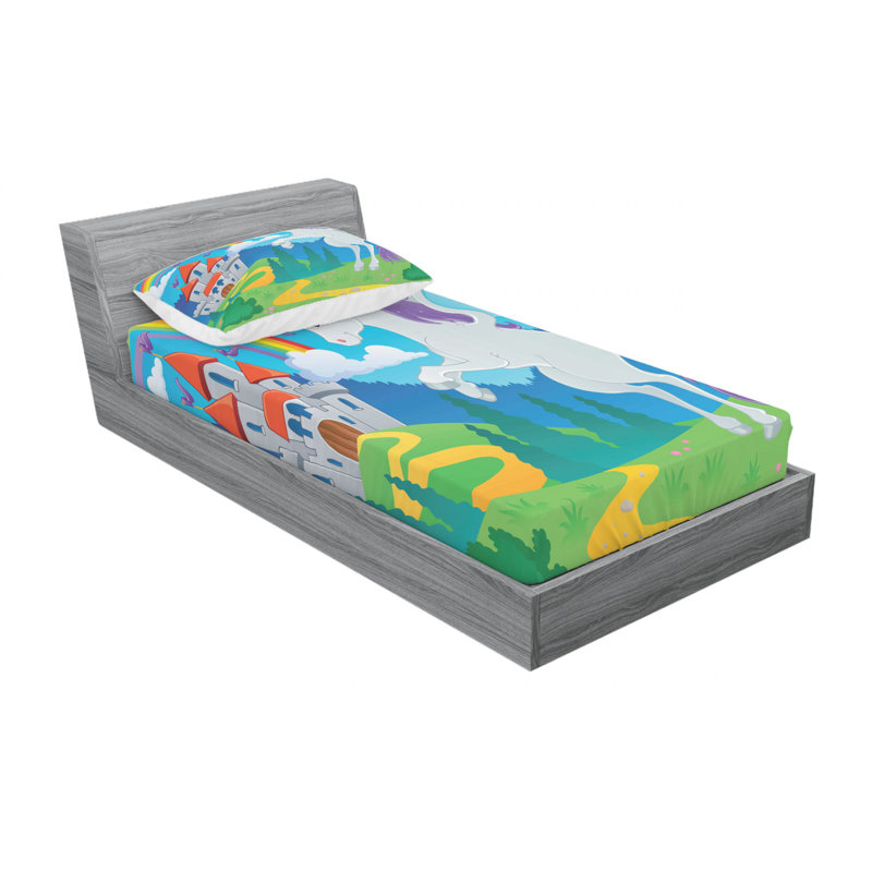 Microfiber Sheet Set, Twin Sheet Set with 1 Pillowcase