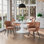 Chaise d'appoint moderne rembourrée Mid-Century avec dossier capitonné, ensemble de 2