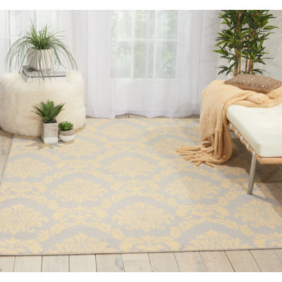 Tapis damassé gris Florissant