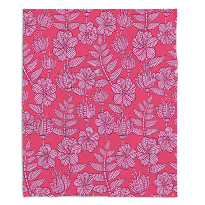Couverture en sherpa doux kenia 1 rose
